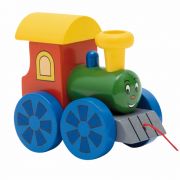 Играчка за дърпане Веселото локомотивче