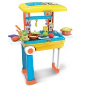 Детска кухня-куфар, 2 в 1, синя