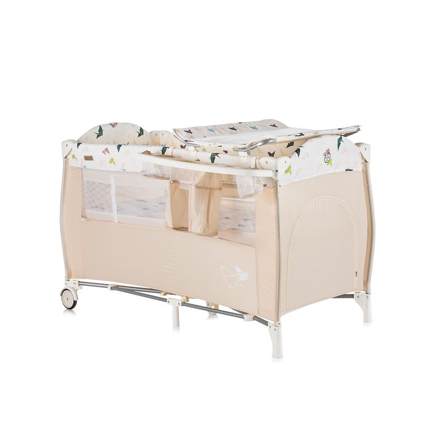 Детска кошара за спане и игра Бела, , бежова