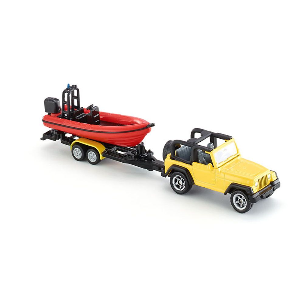 Jeep Wrangler тегли платформа с лодка