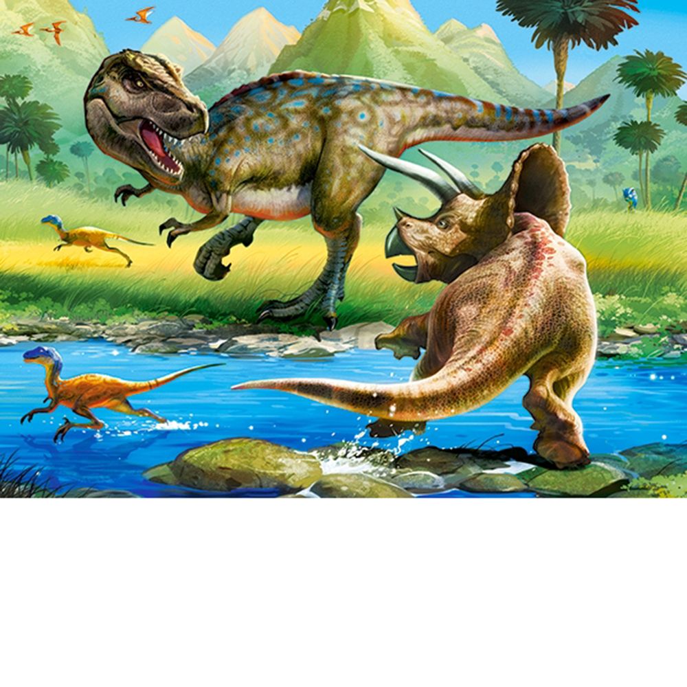 Тиранозавър срещу Трицератор, пъзел 70 чаcти