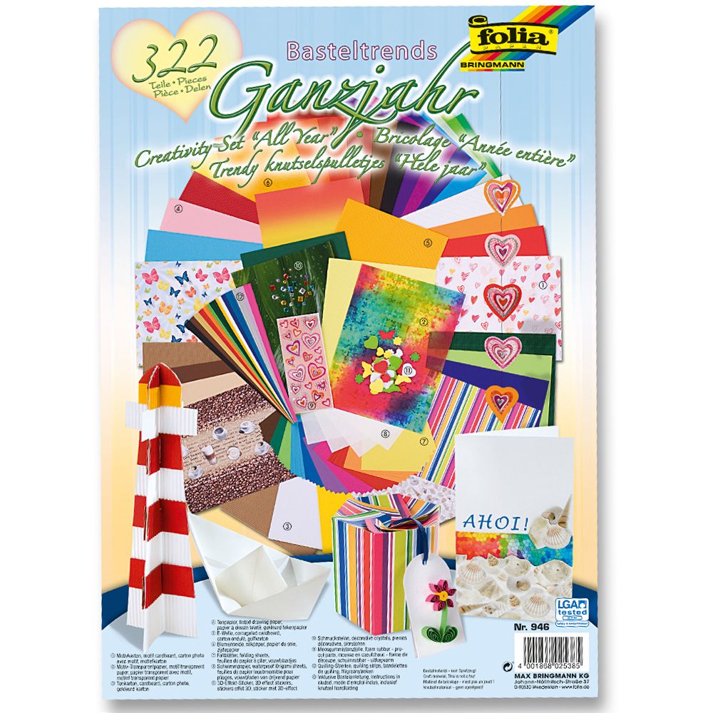 Folia Bringmann, Комплект за апликации и скрапбукинг, 322 части