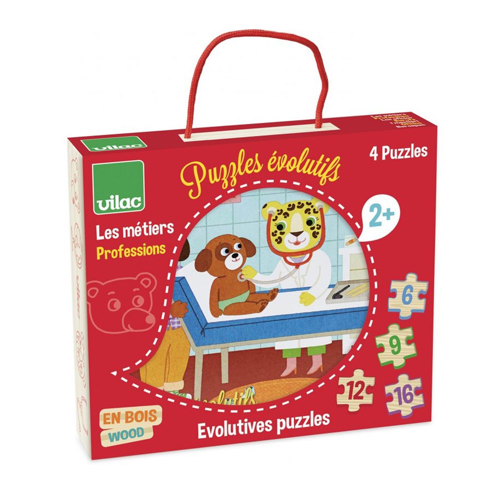 Vilac D, 4 пъзела в кутия, Професии