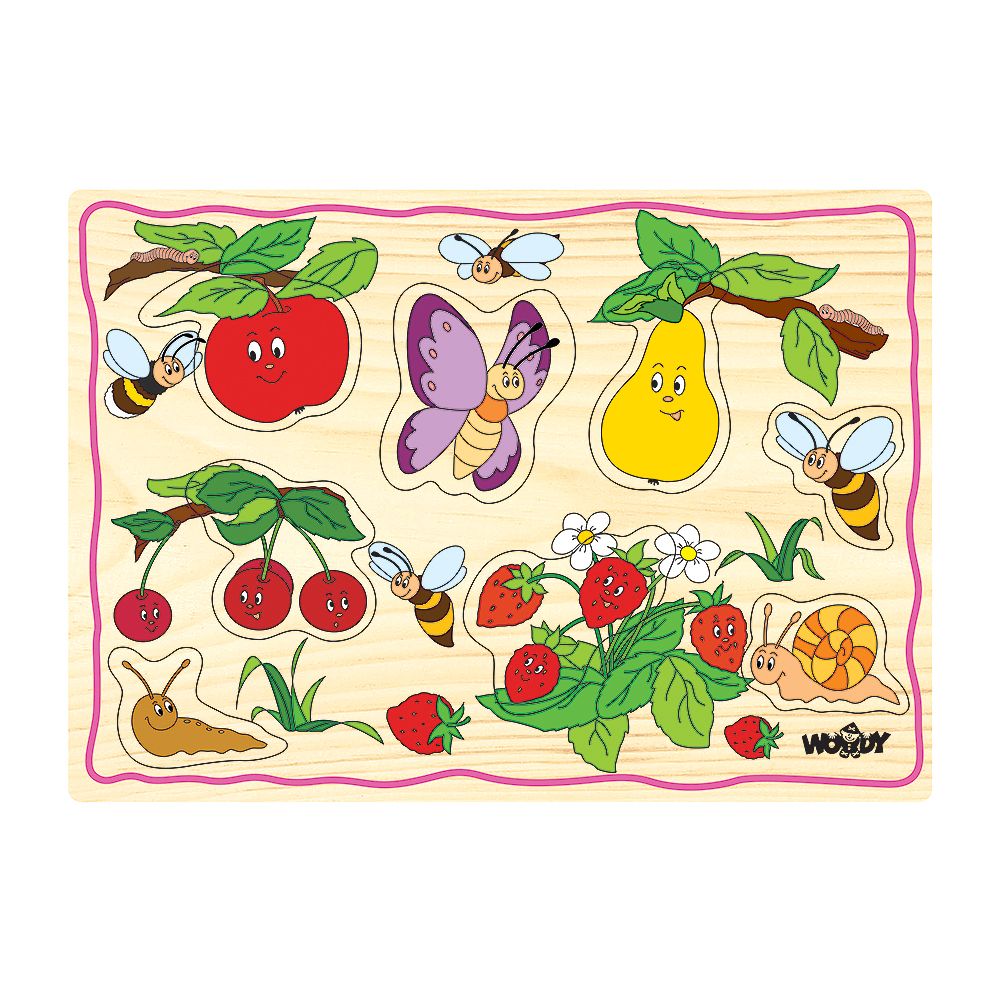 Woodyland, Дървен пъзел с дръжки, Плодове