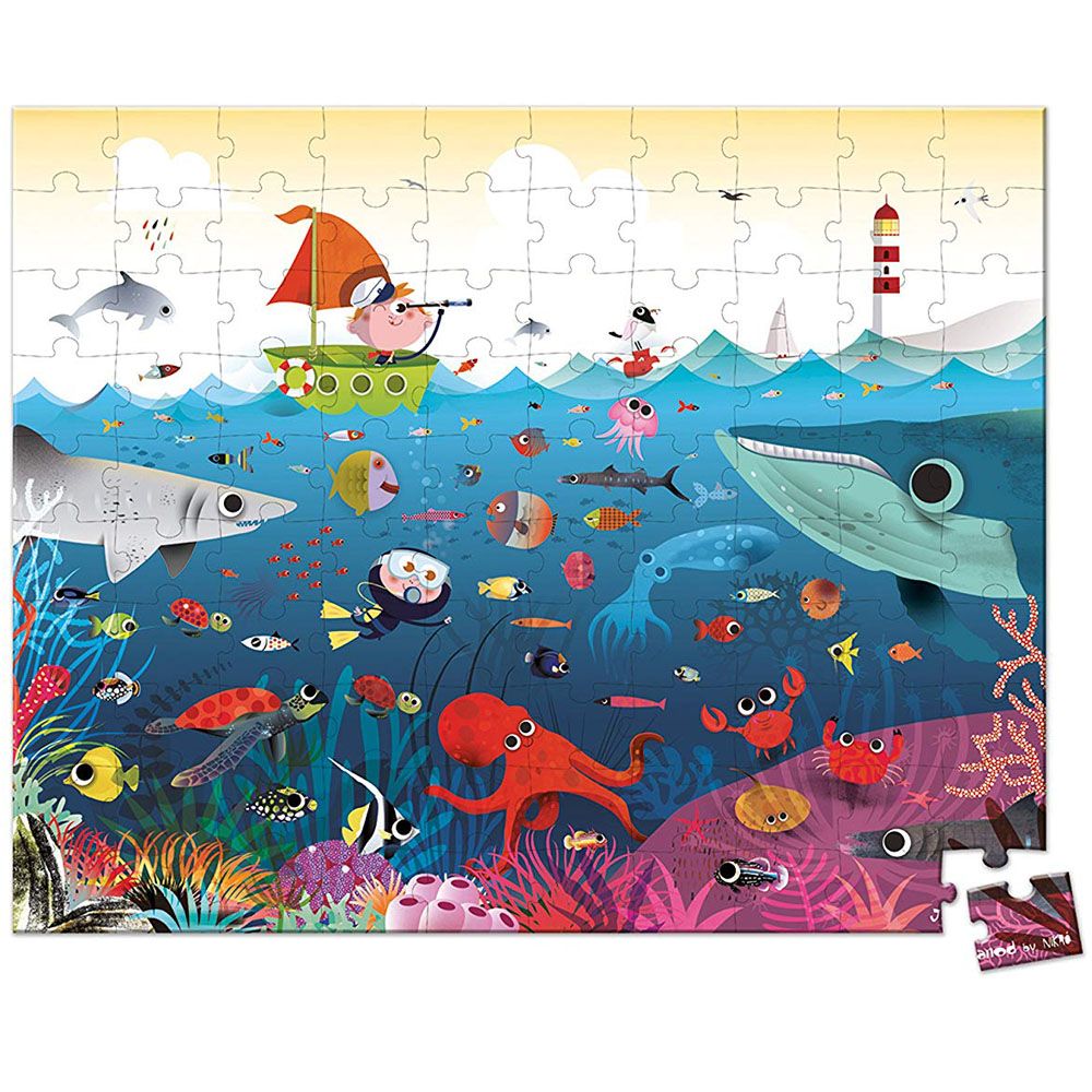 Janod, Пъзел в куфарче, Малък гмуркач