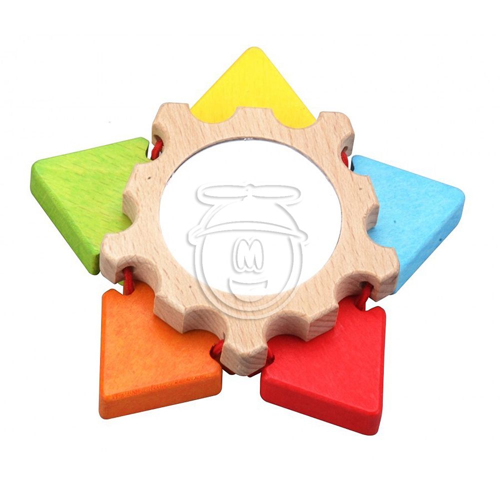 Дървена бебешка играчка, Цвете с огледало