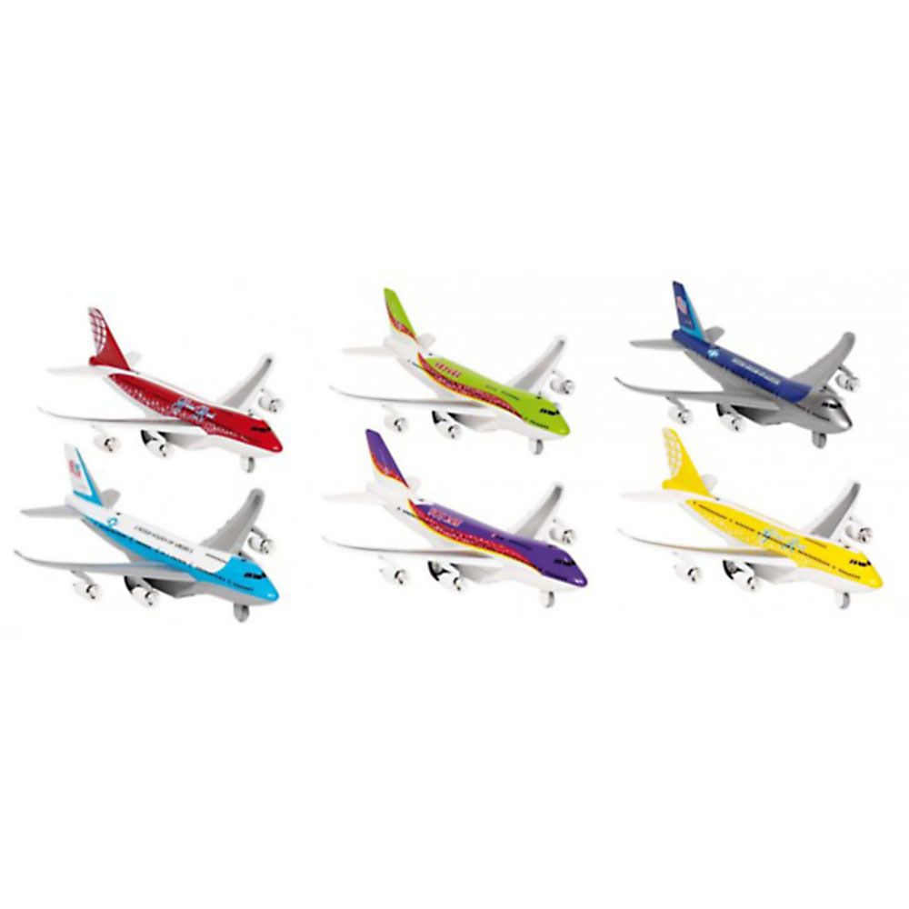 Метален самолет играчка със звук и светлина