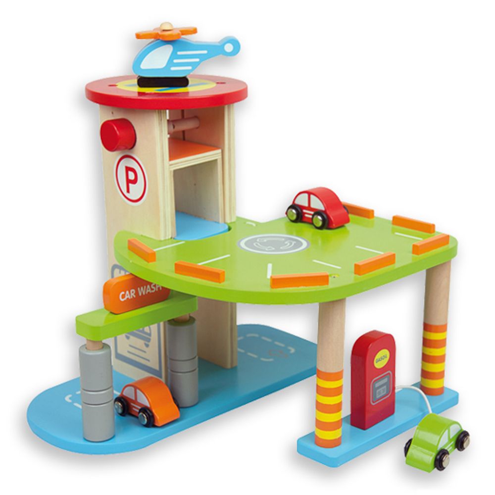 Andreu toys, Дървен паркинг с асансьор