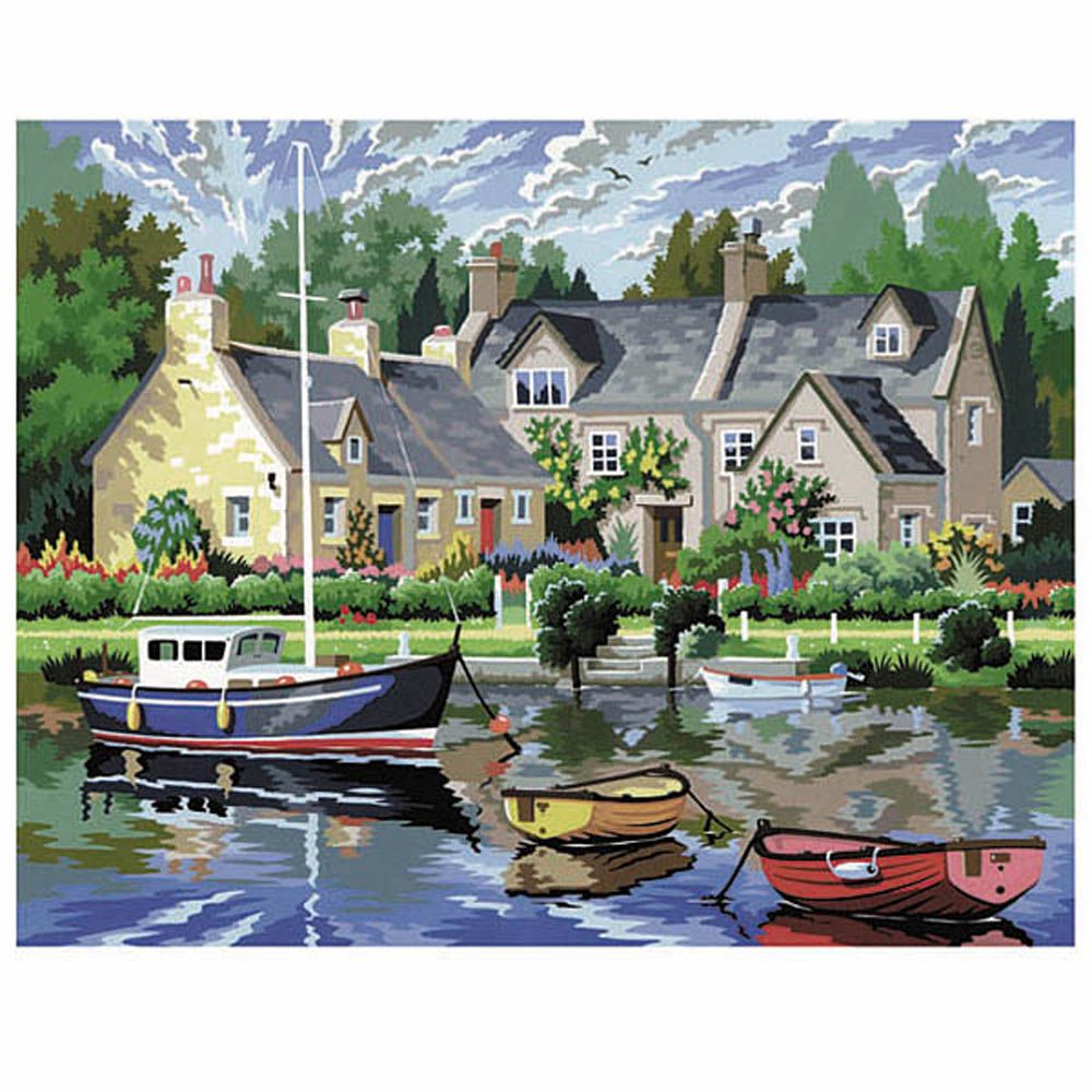 KSG crafts, Рисуване по номера голям размер, Спокойни води