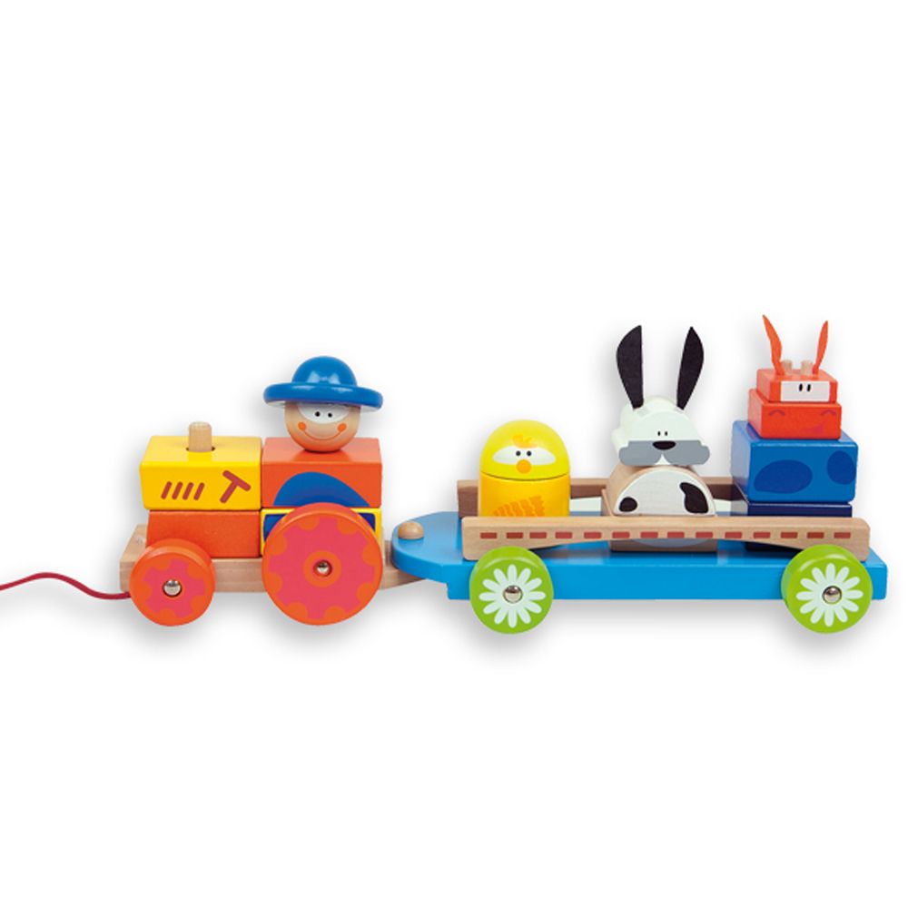 Дидактически трактор с животни