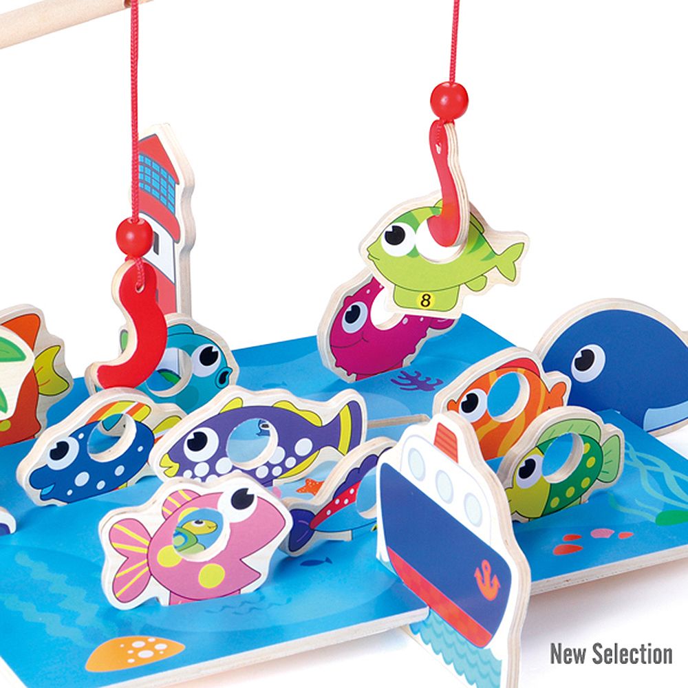 Дървен 3Д риболов с кукички