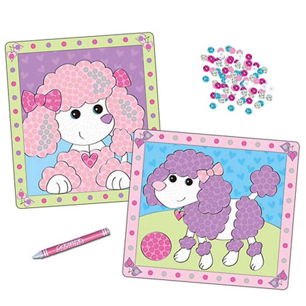 Изкуство с пайети "Пудели"