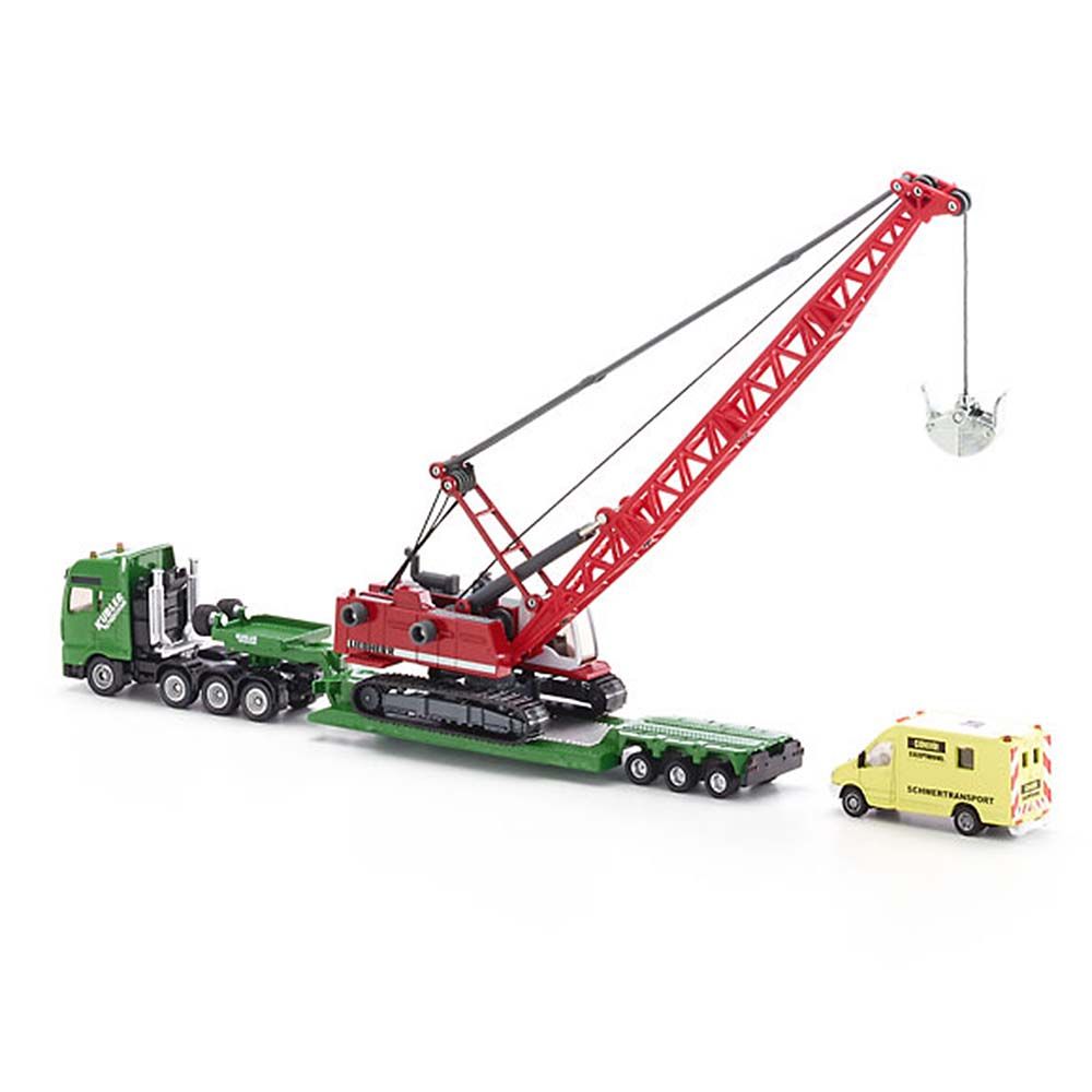 Тежкотоварен транспортьор с кабелен багер и микробус