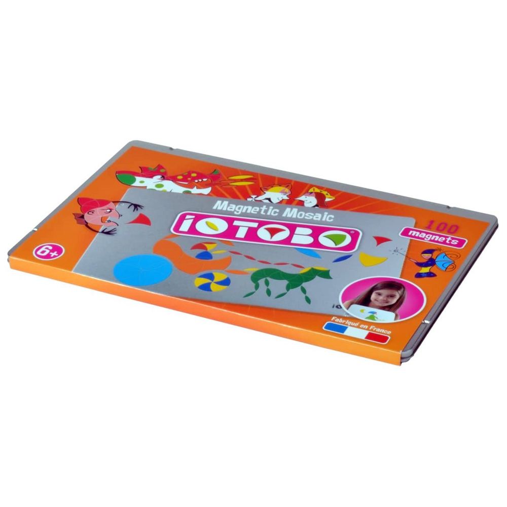 IOTOBO, Магнитна мозайка Sepp Jeux, в метална кутия за път, 6+