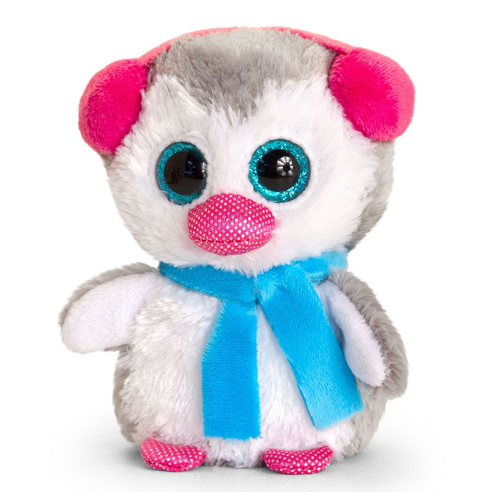 Мини мотсу, Пингвин с ушанки - коледна играчка, 12 см, Keel Toys