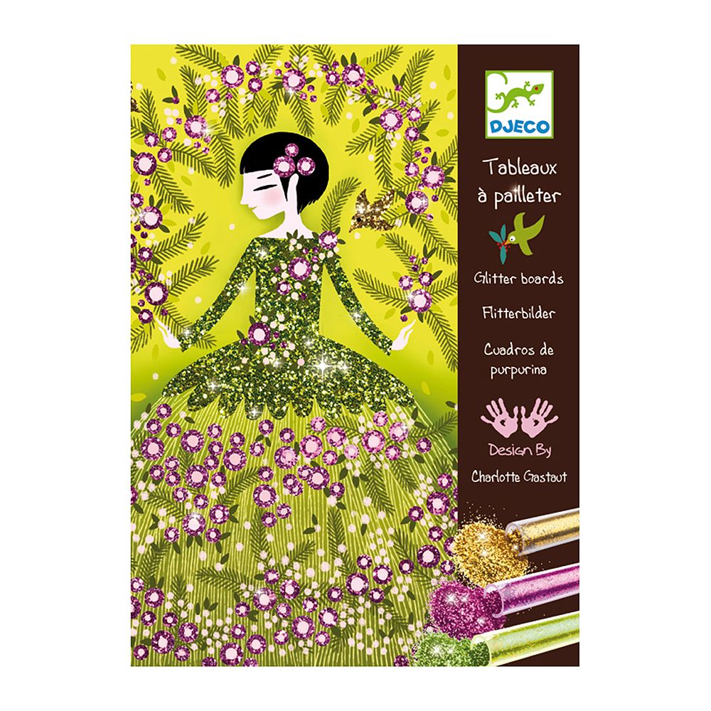 Djeco, Комплект за рисуване с брокат, Облекла