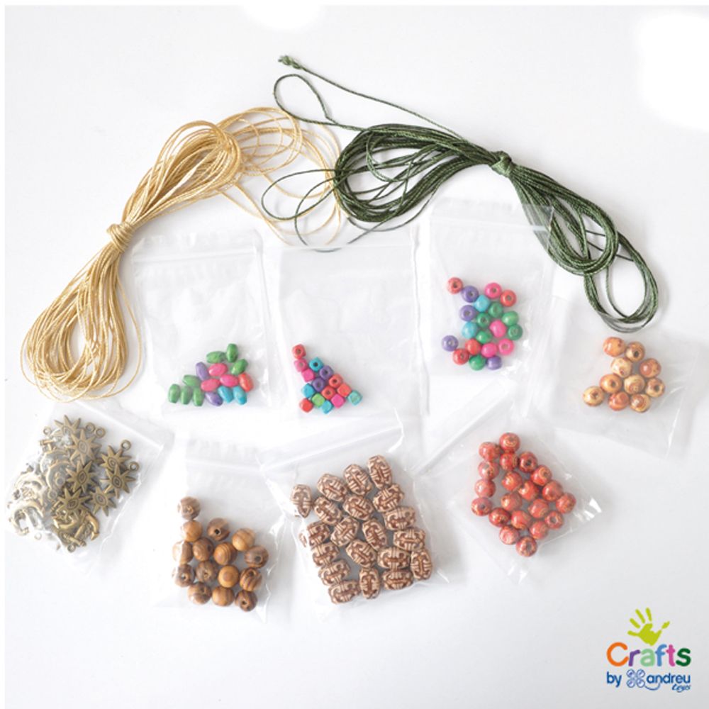 Направи сама 7 гривни с дървени мъниста