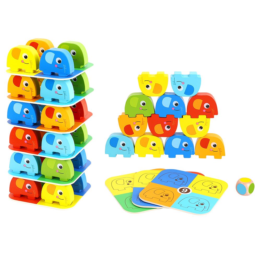 Tooky Toy, Дървена игра, Дженга със зарче, Слончета