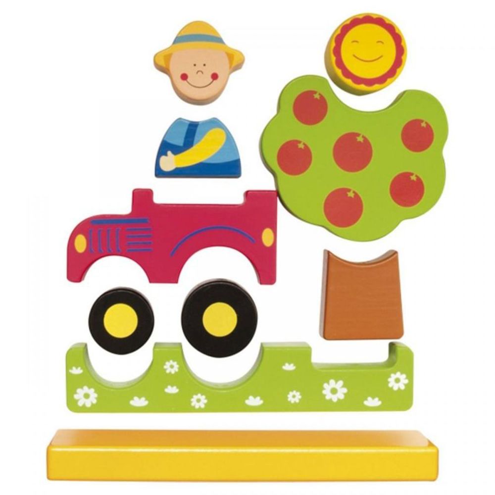 Дървен магнитен 3D пъзел, Ферма