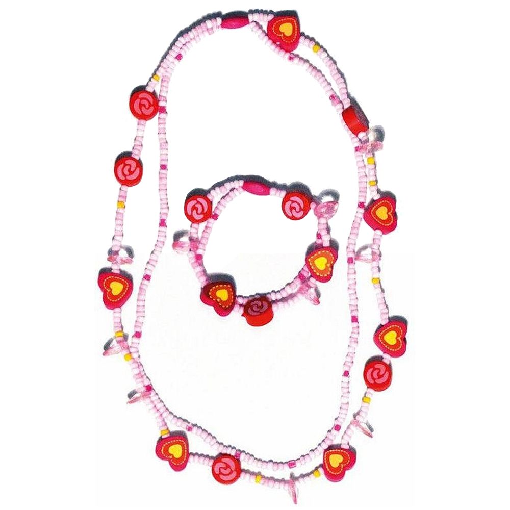 Woodyland, Комплект гривна с колие, Сърца и рози