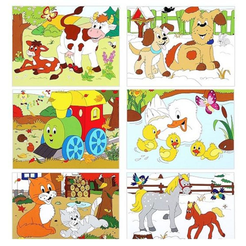 Кубчета с картинки,Животните и сезоните