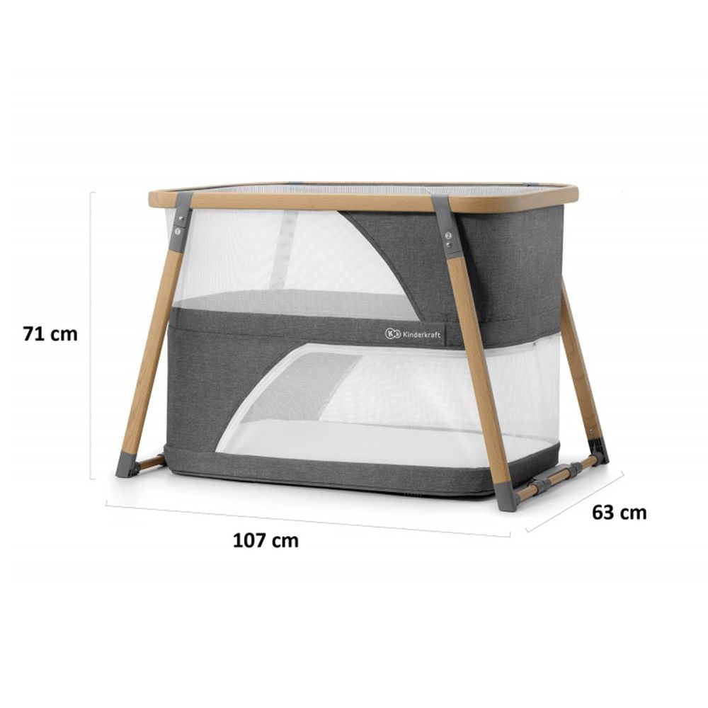 Бебешка кошара Sofi, 4 в 1, сива