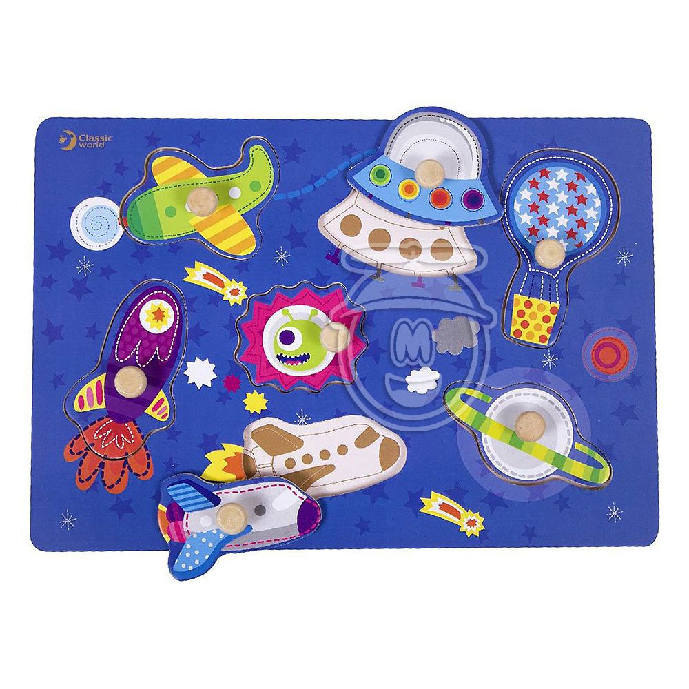Classic world, Дървен пъзел с дръжки, Космос