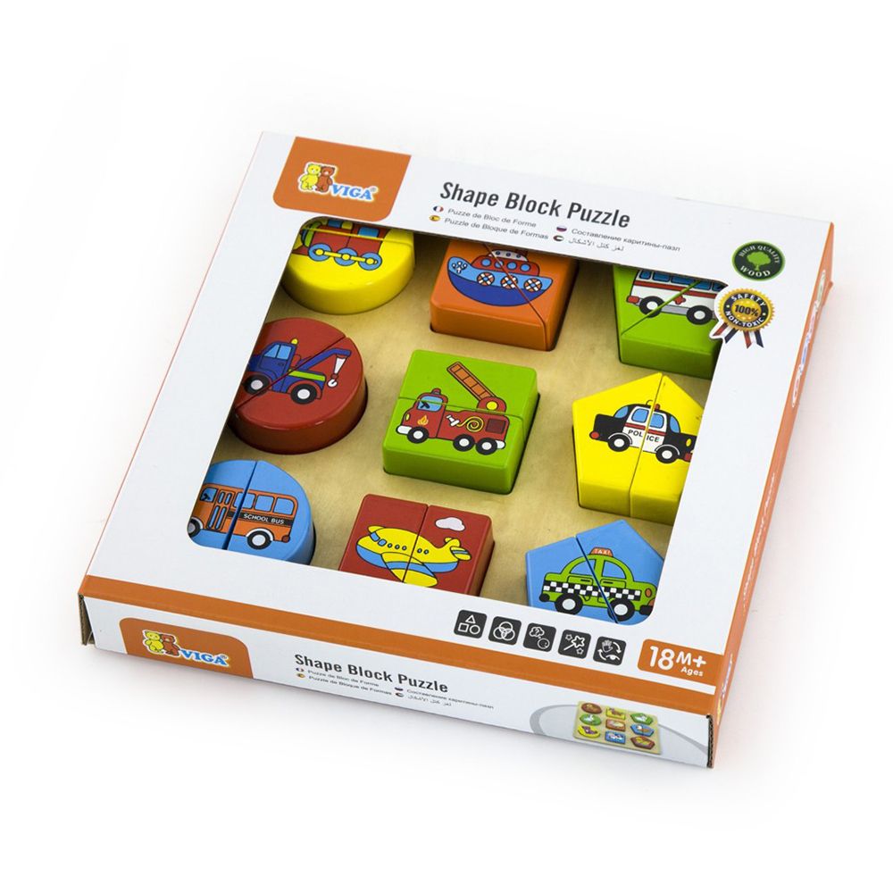 Дървен пъзел с геометрични форми, Превозни средства
