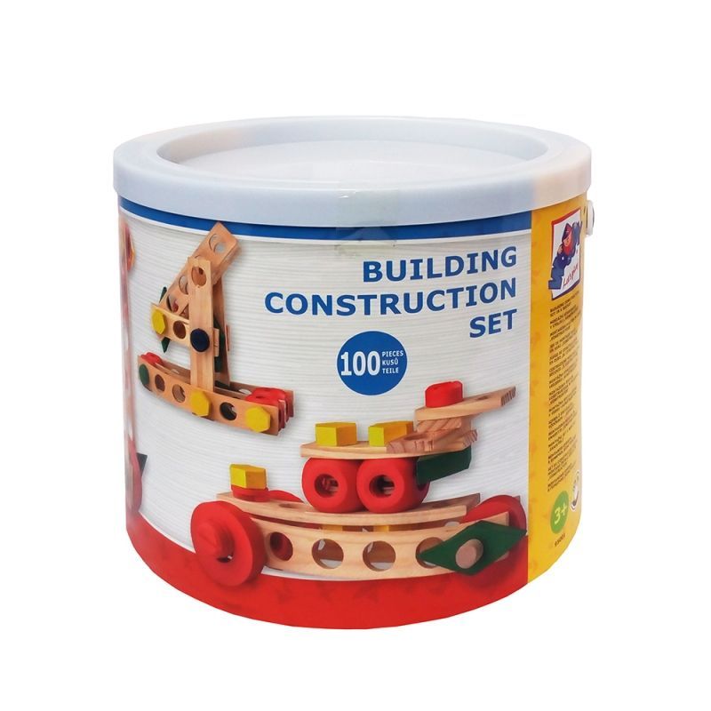 Woodyland, Дървен конструктор в кофа, 100 части