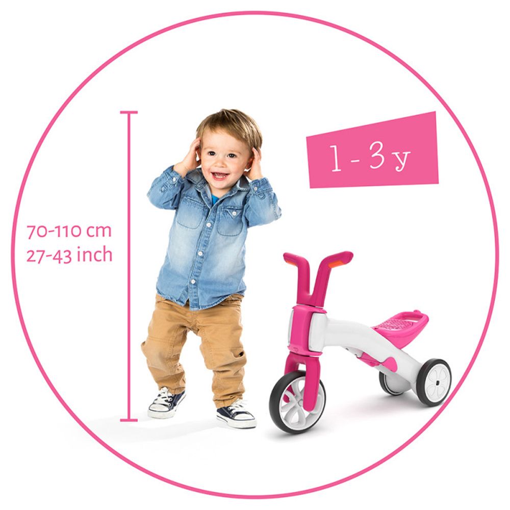 Колело за балансиране 2 в 1, Bunzi, розово