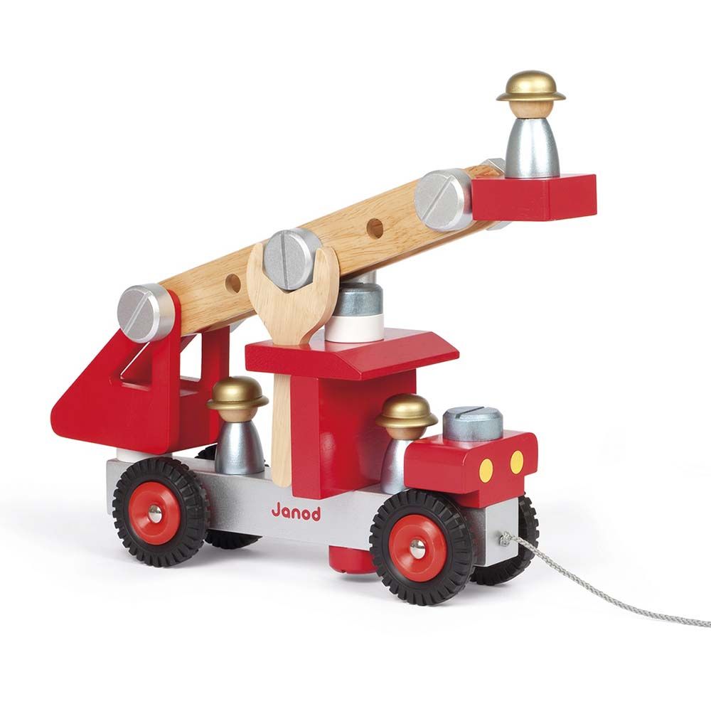 Janod, Дървен конструктор, Пожарна кола, 27 части