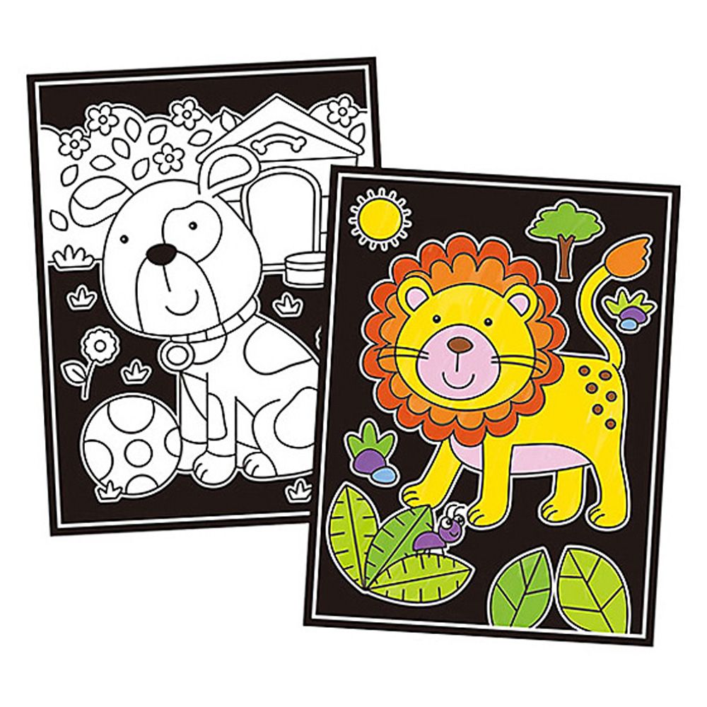 Книжка за оцветяване с кадифе, Животни