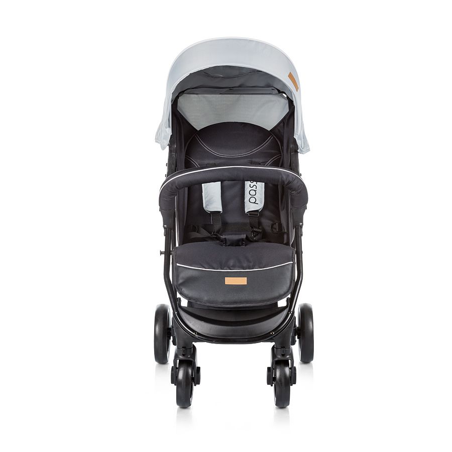 Детска количка със столче Пасо, сива,