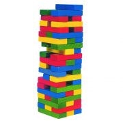 Балансна кула Дженга със зарче, цветна
