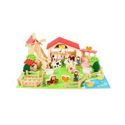 Дървена ферма с животни и аксесоари