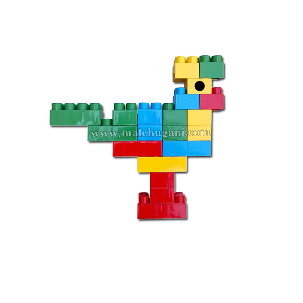 20 части, конструктор MAXI BOCK с едри елементи