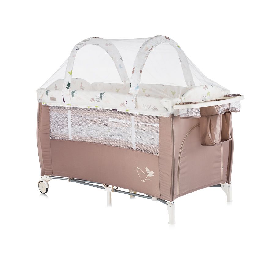 Детска кошара за спане и игра Бела, , шоколад