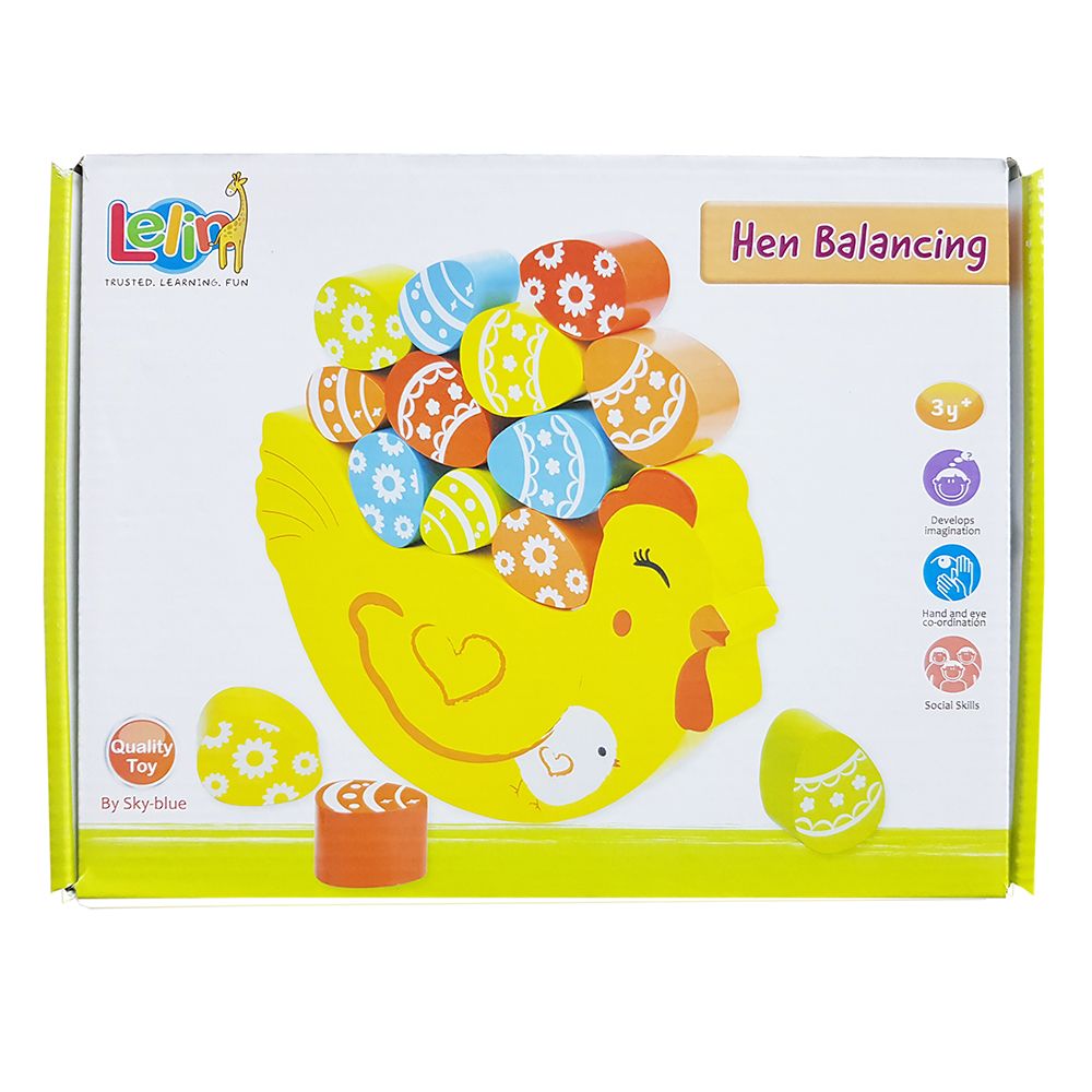 Дървена игра за баланс, Кокошка с яйца