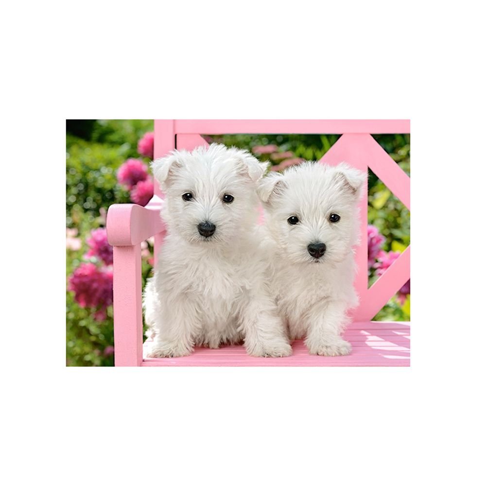 Бели териерчета, пъзел 120 части