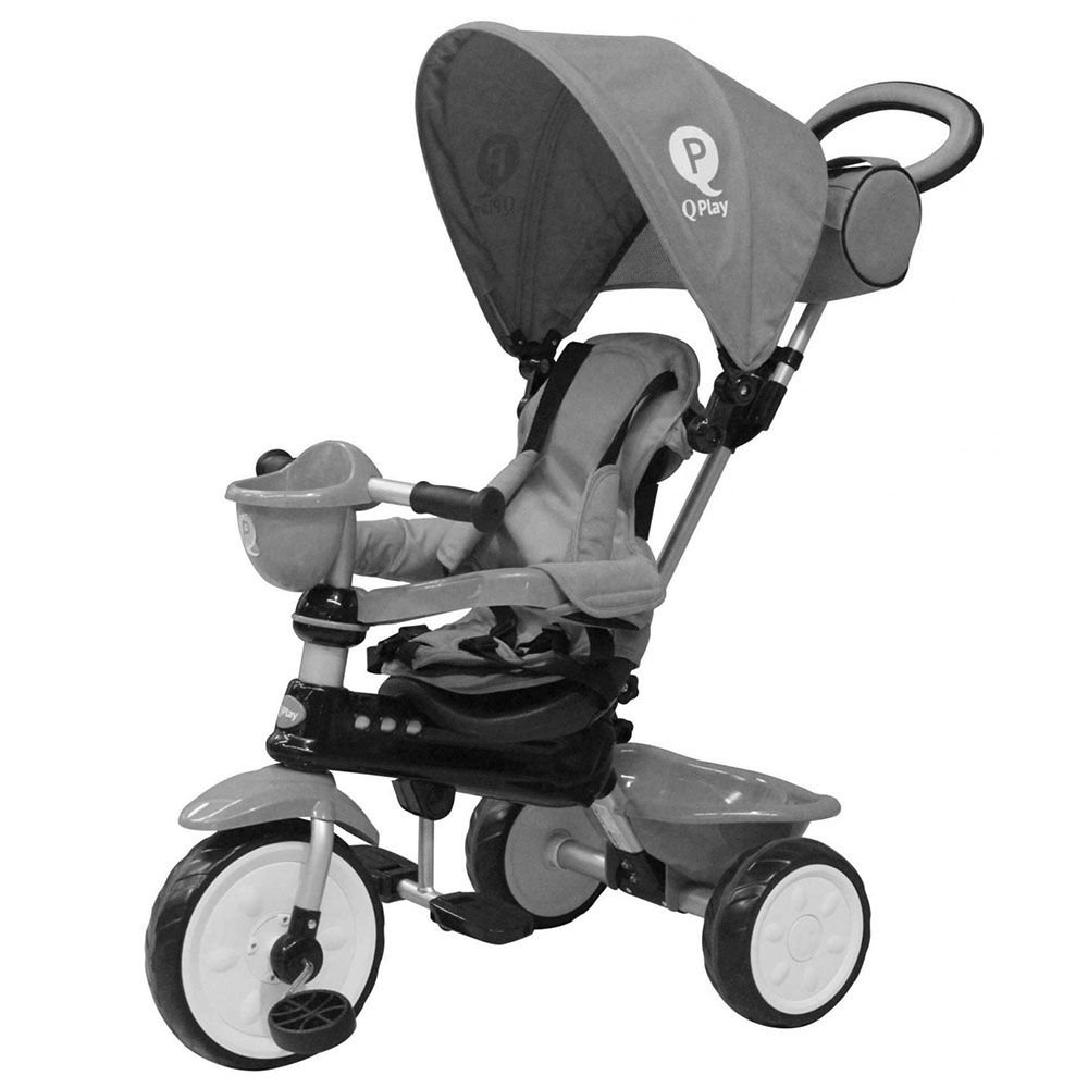 QPlay, Триколка, Comfort 4 в 1, сива