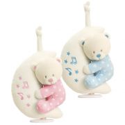 Играчка за креватче, музикална латерна, Бебе Мече на луната, 20 см