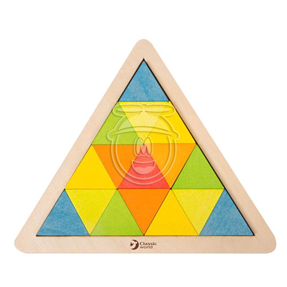 Дървена мозайка с триъгълници