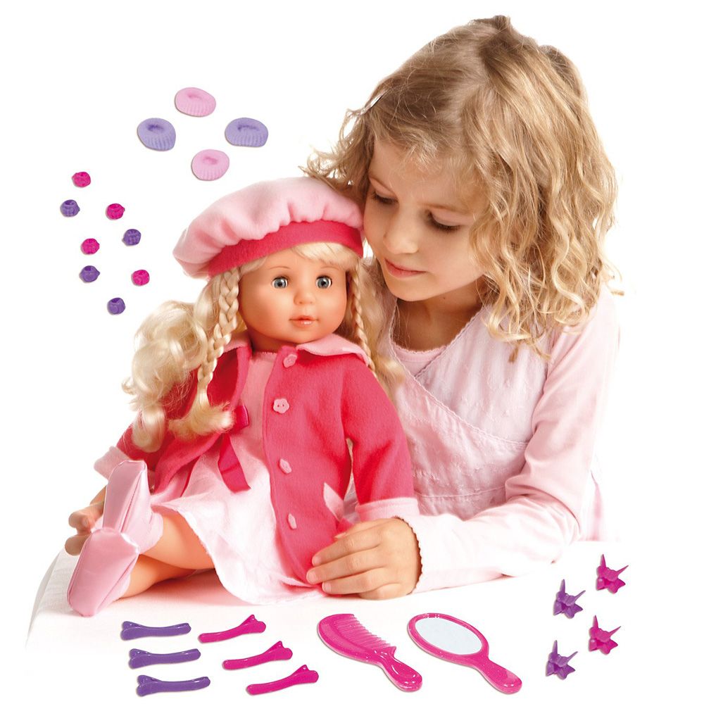 Говореща на български кукла, Мария, с цикламено палто