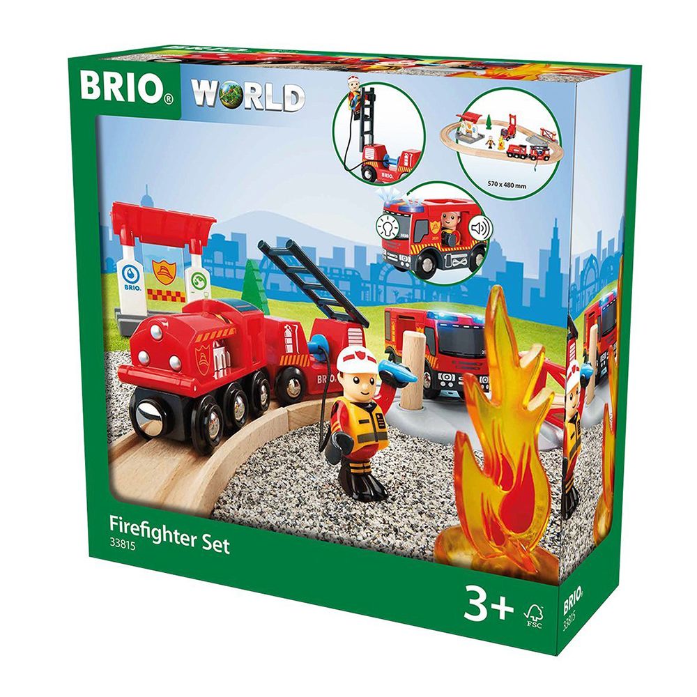 Пожарникарско влакче с дървени релси