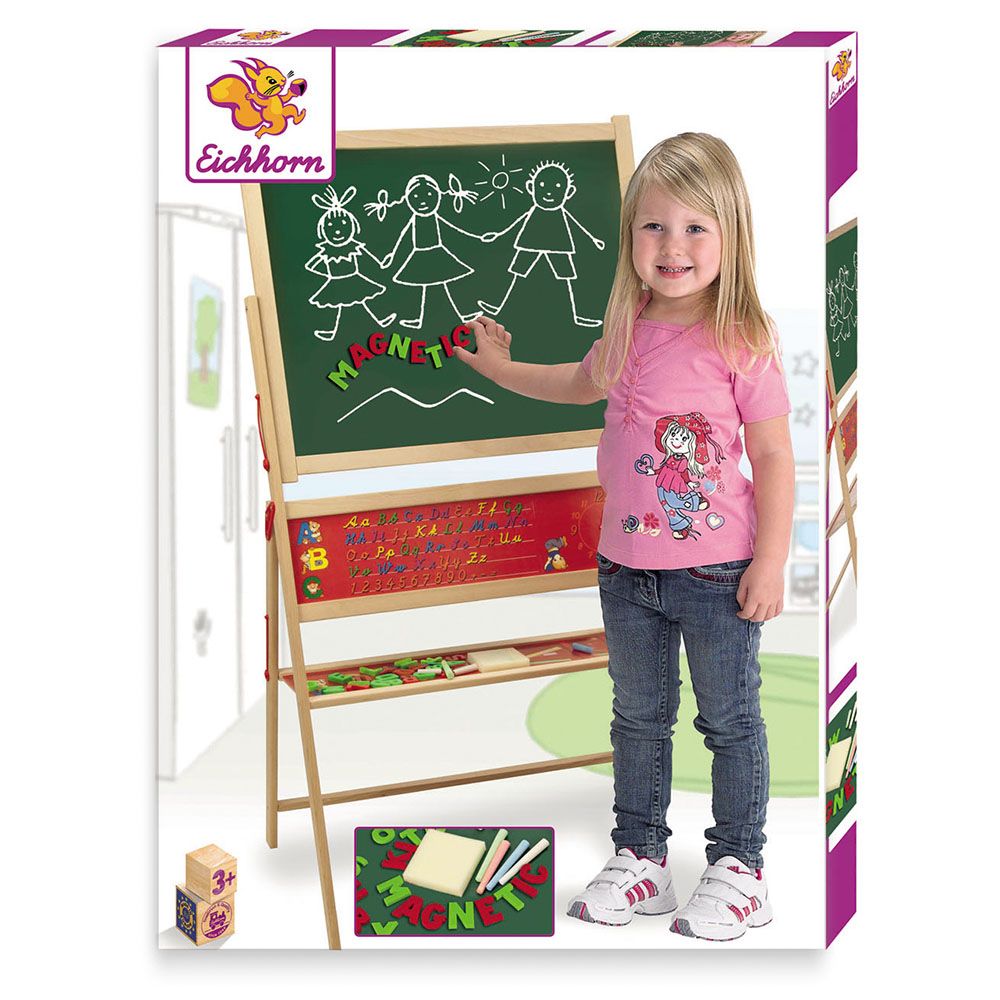 Черна магнитна дъска за писане, с английски магнитни букви