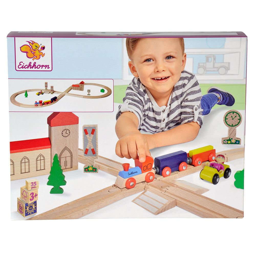 Дървено влакче с релси, 35 части