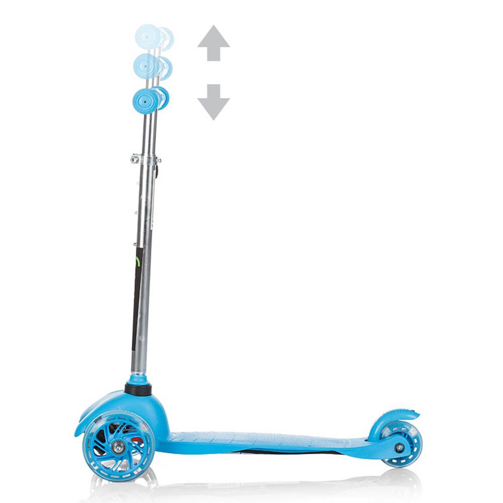 Тротинетка със светещи колела, Рони, синя