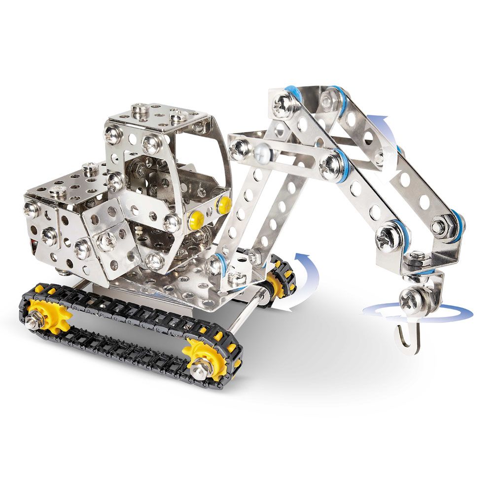 Метален конструктор, Строителни машини - 3 модела, 320 части