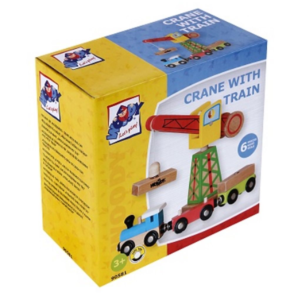 Дървен кран с товарен влак