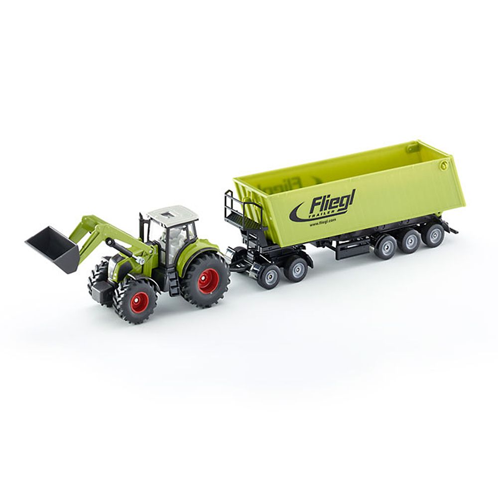 Siku, Трактор Claas Axion 850 с преден товарач и с ремарке